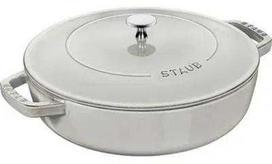 STAUB Ketaus troškinimo keptuvė su dangčiu 28 cm, triufelis