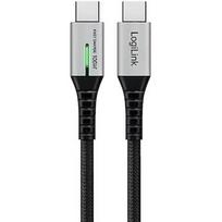 Logilink USB-C 20Gb/s, 100W 0.3m w oplocie czarny CU0430