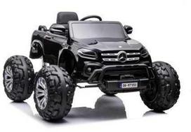 Elektromobilis vaikams Mercedes X 4x4 AWD, MP4, Lakuotas, juodas