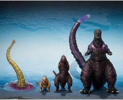 Tamashii Nations Godzilla The Second Form & Third Form & Giant Unidentified Creature S.H. MonsterArts set figures