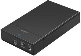 LogiLink USB-C 3.2 kietojo disko korpusas 2.5"/3.5", iki 16 TB, SATA HDD/SSD, juodas