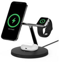 Belkin Components Belkin BoostCharge Pro 3-in-1 įkrovimo stovas MagSafe 15W WIZ009vfBK-APL, juodas