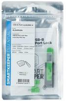Smart Keeper Smartkeeper BL04PKGY, prievadų blokavimo priemonė su raktu, USB Type-B, žalia, plastikas, 1 vnt., polietileno maišelis