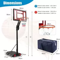 Promotion Reguliuojamas krepšinio stovė su ratukais 105-260 cm