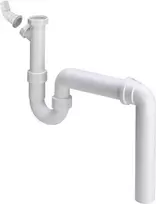 VIEGA Vandens užraktas virtuvės kriauklei, 11/2" Ø 50 mm, su 90 laipsnių nutekėjimo alkūne, su žarnos pajungimu