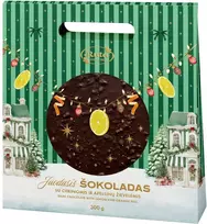 Rūta Juodasis šokoladas (55 %) su citrinomis ir apelsinų žievelėmis, 300g