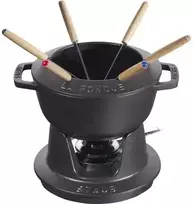Fondue rinkinys Staub – 18 cm, juodas