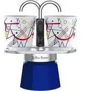 Bialetti Mini Express Kandinsky Kavavirė moka Mėlyna, Sidabrinė