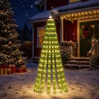 LED Kalėdų medis 150 cm 240 LED Šilta balta Plienas Žalia