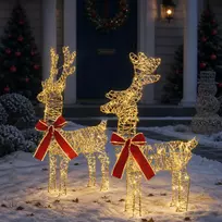 3D Kalėdų elnias LOVIISA 2 vnt. 80 LED Šilta balta