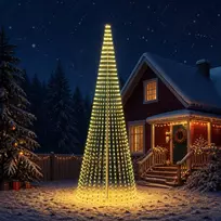 LED Kalėdų medis 470 cm 1504 LED Šilta balta Plienas Žalia