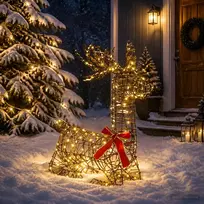 3D Kalėdų elnias LOVIISA 140 LED Šilta balta 55 x 22 x 63 cm