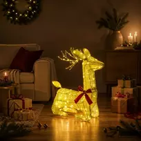 3D Kalėdų elnias LOVIISA 140 LED Šilta balta 55 x 22 x 63 cm