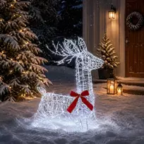 3D Kalėdų elnias LOVIISA 280 LED Šalta balta 55 x 22 x 63 cm
