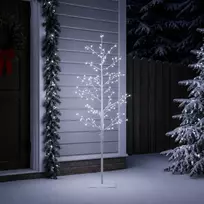 Mikro beržo Kalėdų eglutė Balta 120 cm Plienas 279 LED