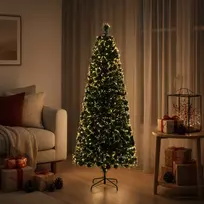 Šviesolaidinė kalėdinė eglutė 120 cm 12 LED Šilta balta PVC