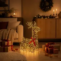 3D Kalėdų elnias LOVIISA 280 LED Šilta balta 55 x 22 x 63 cm