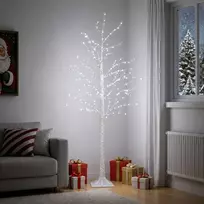 Beržinė Kalėdų eglutė Balta 22 x 22 x 180 cm Plastmasė 319 LED