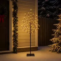LED Kalėdų medis Juoda 18 x 18 x 150 cm Plienas 140 LED