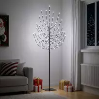 LED Kalėdų medis Juoda 20 x 20 x 180 cm Plienas 160 LED