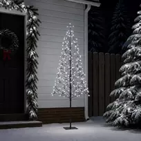 LED girliandų Kalėdų eglutė Juoda 180 cm Plienas 196 LED