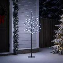 LED rutuliukų Kalėdų eglutė Juoda 18 x 18 x 120 cm Plienas