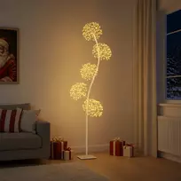 S formos LED kalėdinė eglutė Balta 20 x 20 x 175 cm Plienas