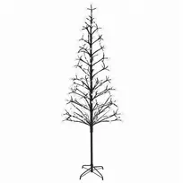 LED girliandų Kalėdų eglutė Juoda 47 x 240 cm Plienas 268 LED