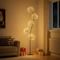 S formos LED kalėdinė eglutė Juoda 20 x 20 x 175 cm Plienas