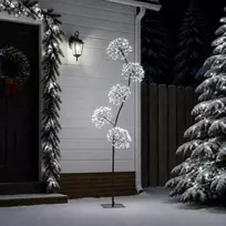 S formos LED kalėdinė eglutė Juoda 20 x 20 x 175 cm Plienas