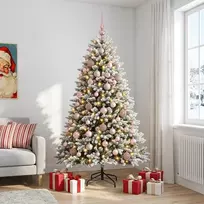 Dirbtinė Kalėdų eglutė su burbulais 240 cm 300 LED Šilta balta
