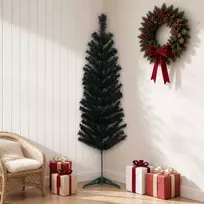 Dirbtinis lieknas Kalėdų medis 120 cm PVC ir Plienas Juoda