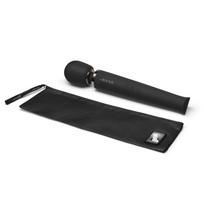 Vibratorius-masažuoklis le Wand, juodas, 34 cm, lanksti silikoninė galvutė