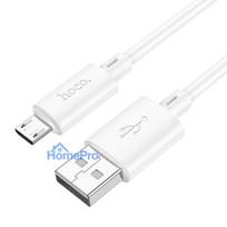 Cable USB A to Micro USB Hoco 2,4A 1 m X88 white