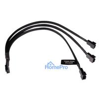 K Alphacool Y-Splitter 4-Pin auf 3x 4-Pin PWM 30cm - schwarz