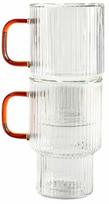 Puodelių rinkiniai Homla Cembra 244689, gintaro sp./skaidri sp., 0.35 l