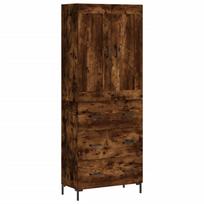 vidaXL Komoda, dūminio ąžuolo spalvos, 69,5x34x180cm, apdirbta mediena