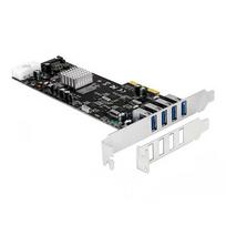 Delock PCIe x4 to 4x ext. USB 3.2 Gen 1 Quad Channel (4-pin power connector) 89365