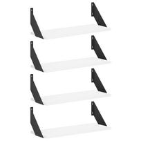 vidaXL Sieninės lentynos 4 vnt. Balta 50 x 20 x 17 cm