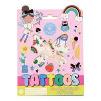 Floss & Rock laikinos tatuiruotės, vaivorykštės fėja