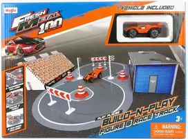 Maisto Build N Play lenktynių trasos rinkinys su automobiliu