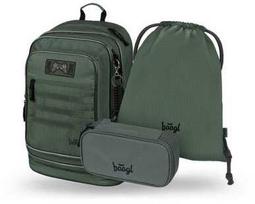 Baagl ergonominė mokyklinė kuprinė mergaitėms, trijų dalių rinkinys, 29 l, Grove dizainas