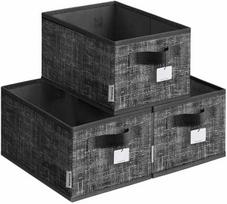 SONGMICS sulankstomų daiktų laikymo dėžių rinkinys, 3 vnt., 30 x 20 x 15 cm, 9 l