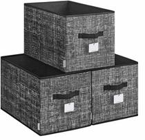 SONGMICS sulankstomų daiktų laikymo dėžių rinkinys, 3 vnt., 45 l, 50 x 30 x 30 cm