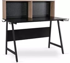 TV staliukas Mebel Elite Žaidimų stalas ICE, 120 cm, juodos ir sonomos ąžuolo spalvos