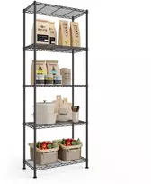 SONGMICS metalinis sandėliavimo stelažas su 5 reguliuojamomis lentynomis 30 x 60 x 161 cm LGR165BH01