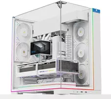 Thermalright ATX kompiuterio korpusas 3 šonų grūdinto stiklo ARGB, USB-C, A70 ARGB Baltas