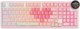 Royal Kludge RK-N99 RGB Rožinė Melody belaidė klaviatūra | 96%, Hot-swap, Kreminis switches, US