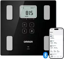 Svarstyklės Omron kūno sudėties analizatorius VIVA su Bluetooth, iki 150 kg, juodas