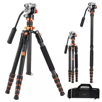 K&F CONCEPT anglies pluošto fotoaparato trikojis su hidrauline galvute, 173 cm, KF09.158